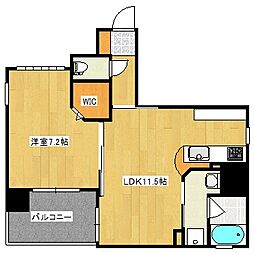 ラブリエ舟入中町 1LDKの間取図画像
