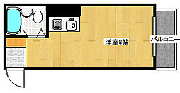 ポエム庚午 4階ワンルームの間取り