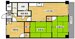 ビラバロンII 2階3LDKの間取り