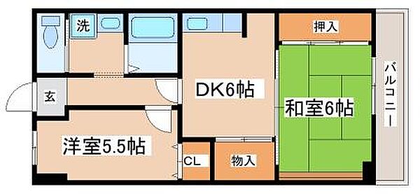 ラール山下 302｜兵庫県神戸市長田区山下町1丁目(賃貸マンション2DK・3階・49.47㎡)の写真 その3