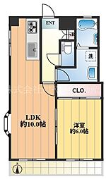 エクセレント 1LDKの間取図画像