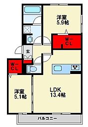 間取図画像 2LDK