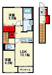 仮）八幡西区東鳴水四丁目新築アパート 2階