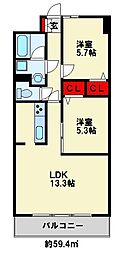 間取図画像 2LDK