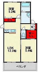 フルハウス 2LDKの間取図画像