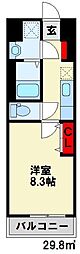 レジェンド則松 1Kの間取図画像