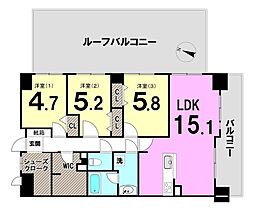 ヒューマンズ古賀 3LDKの間取図画像