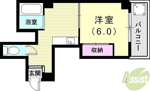 リアライズ上野通 ｜兵庫県神戸市灘区上野通4丁目(賃貸マンション1K・3階・25.00㎡)の写真 その2