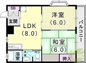 KY会下山  ｜ 兵庫県神戸市兵庫区会下山町1丁目2-9（賃貸マンション2LDK・1階・48.00㎡） その2