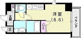 ONLYONE灘南通  ｜ 兵庫県神戸市灘区灘南通1丁目（賃貸マンション1R・5階・24.04㎡） その2