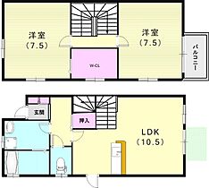 ウエステリアコート  ｜ 兵庫県神戸市北区藤原台北町1丁目17-14（賃貸アパート2LDK・1階・67.23㎡） その2