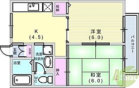 ドルフ御影 202 ｜ 兵庫県神戸市東灘区御影中町6丁目（賃貸アパート2K・2階・40.30㎡） その2