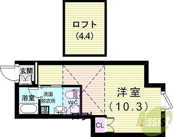 ヴィアノ芦屋親王塚 ｜兵庫県芦屋市親王塚町(賃貸アパート1K・1階・27.93㎡)の写真 その2