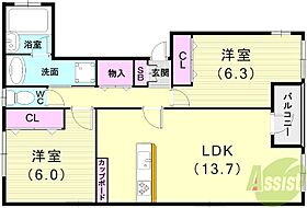 リフュージュ本山  ｜ 兵庫県神戸市東灘区田中町3丁目7-6（賃貸マンション2LDK・1階・67.51㎡） その2