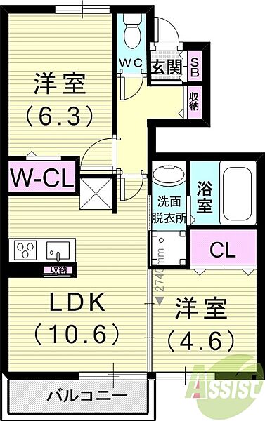 グランデアルベロ ｜兵庫県神戸市東灘区西岡本4丁目(賃貸アパート2LDK・1階・51.07㎡)の写真 その2