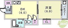 グリーンハイツ山水A棟  ｜ 兵庫県神戸市灘区六甲台町（賃貸マンション1DK・1階・27.31㎡） その2