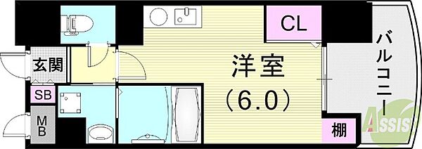 プリマヴェーラ甲南山手 ｜兵庫県神戸市東灘区森南町1丁目(賃貸マンション1R・4階・19.77㎡)の写真 その2