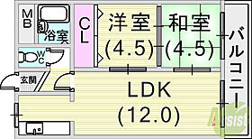 ヴィラ本山  ｜ 兵庫県神戸市東灘区岡本7丁目（賃貸マンション2LDK・1階・44.72㎡） その2