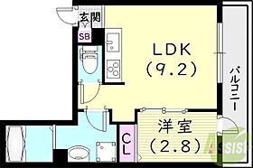 Maison de Marina 甲子園  ｜ 兵庫県西宮市甲子園七番町20-2東側（賃貸マンション1LDK・2階・31.92㎡） その2