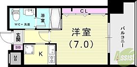 W.O.B.ROKKOHMICHI  ｜ 兵庫県神戸市灘区友田町3丁目（賃貸マンション1K・4階・25.36㎡） その2