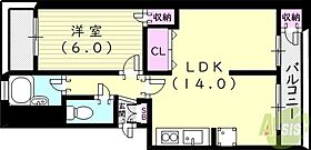 RYO’SGARDENS  ｜ 兵庫県西宮市田代町1-3（賃貸マンション1LDK・2階・48.83㎡） その2