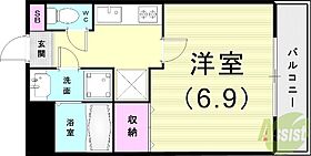 アムール美貴  ｜ 兵庫県芦屋市松ノ内町3-33（賃貸マンション1K・1階・24.00㎡） その2