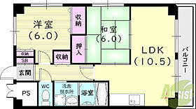 パレス野田  ｜ 兵庫県西宮市今津山中町（賃貸マンション2LDK・2階・55.80㎡） その2