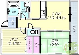 グリーングラス魚崎 108 ｜ 兵庫県神戸市東灘区魚崎南町4丁目（賃貸マンション2LDK・1階・58.80㎡） その2