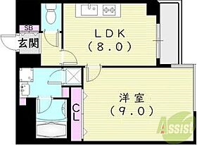 西宮アネックス  ｜ 兵庫県西宮市津門西口町1-3（賃貸マンション1LDK・4階・44.05㎡） その2