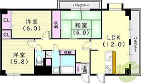 バッハレジデンス西宮上ヶ原  ｜ 兵庫県西宮市上ケ原四番町（賃貸マンション3LDK・2階・79.80㎡） その2