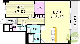 ブルーミンメドー本山 403 ｜ 兵庫県神戸市東灘区本山中町2丁目（賃貸マンション1LDK・4階・56.65㎡） その2