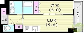 フレンシア西宮北口  ｜ 兵庫県西宮市深津町2-32（賃貸マンション1LDK・4階・39.63㎡） その2