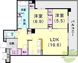 シー・クリサンス西岡本 2階