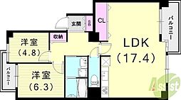 フローラ東御影 6階