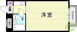 ライフイン芦屋弐番館 1Kの間取図画像