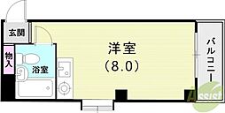 ダイドーメゾン御影6 ワンルームの間取図画像