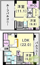 シー・クリサンス西岡本 4階/-