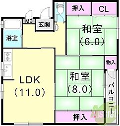 渦が森コーポ19号館 2階