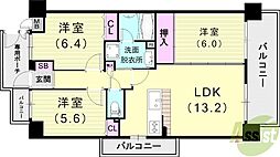 ロイヤルハイツ神戸本山 8階