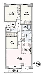 リヴィエールもなみ公園 3LDKの間取図画像