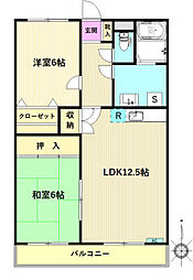 ビザージュ 2LDKの間取図画像