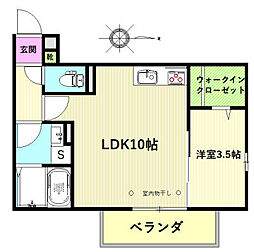 コンフォートさがみ野 1LDKの間取図画像