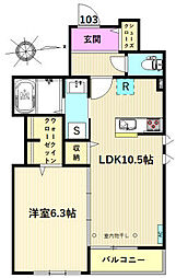 CHANTEZ ISIDA 1LDKの間取図画像