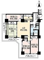 UR八千代ゆりのき台ライフタワー  ｜ 千葉県八千代市ゆりのき台4丁目（賃貸マンション4LDK・16階・99.04㎡） その2