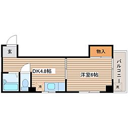 メゾン陽光 1DKの間取図画像