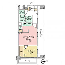 コーシン王子マンション 1LDKの間取図画像