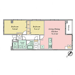 間取図画像 2LDK