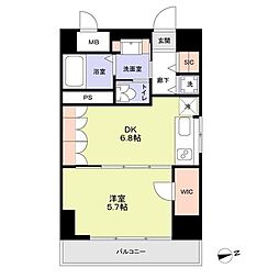 渋谷藤和コープ 1DKの間取図画像