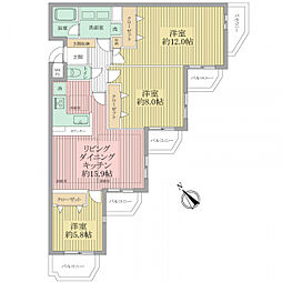 イトーピア上池台マンション 3LDKの間取り