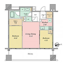 間取図画像 2LDK